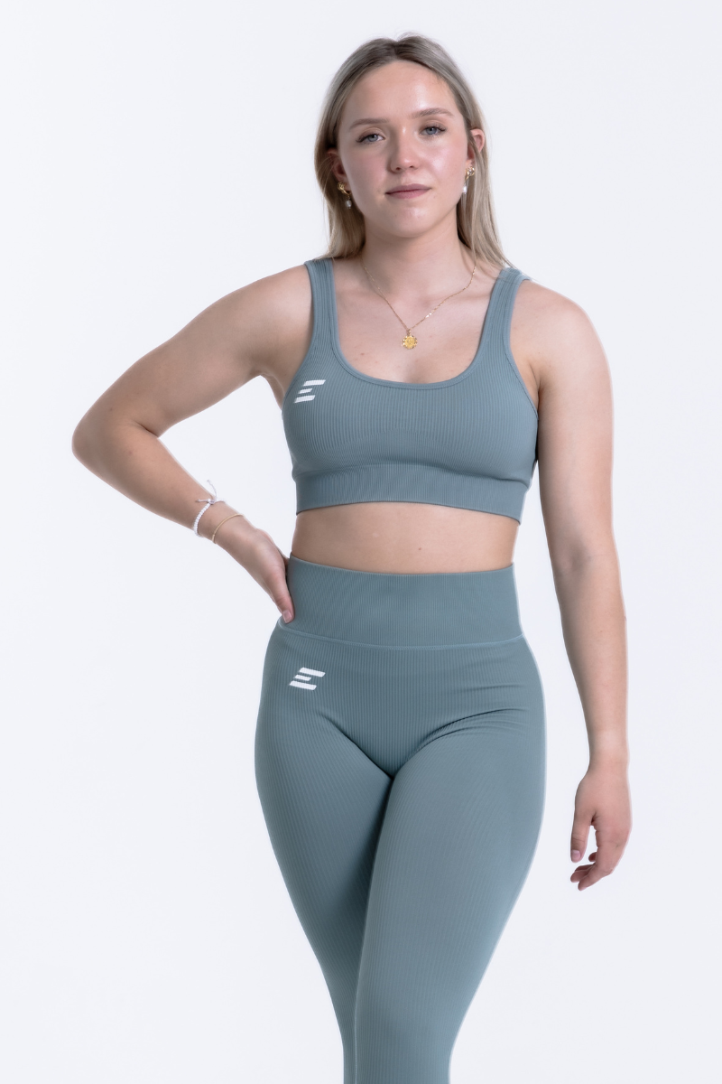 Luxe Sports Bra | U Shape - Sky