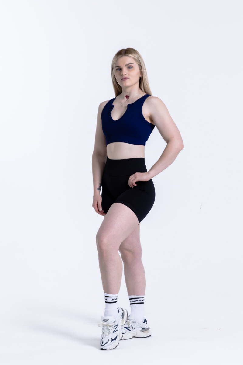 Luxe Sports Bra 2.0 | V Shape - Navy Blue