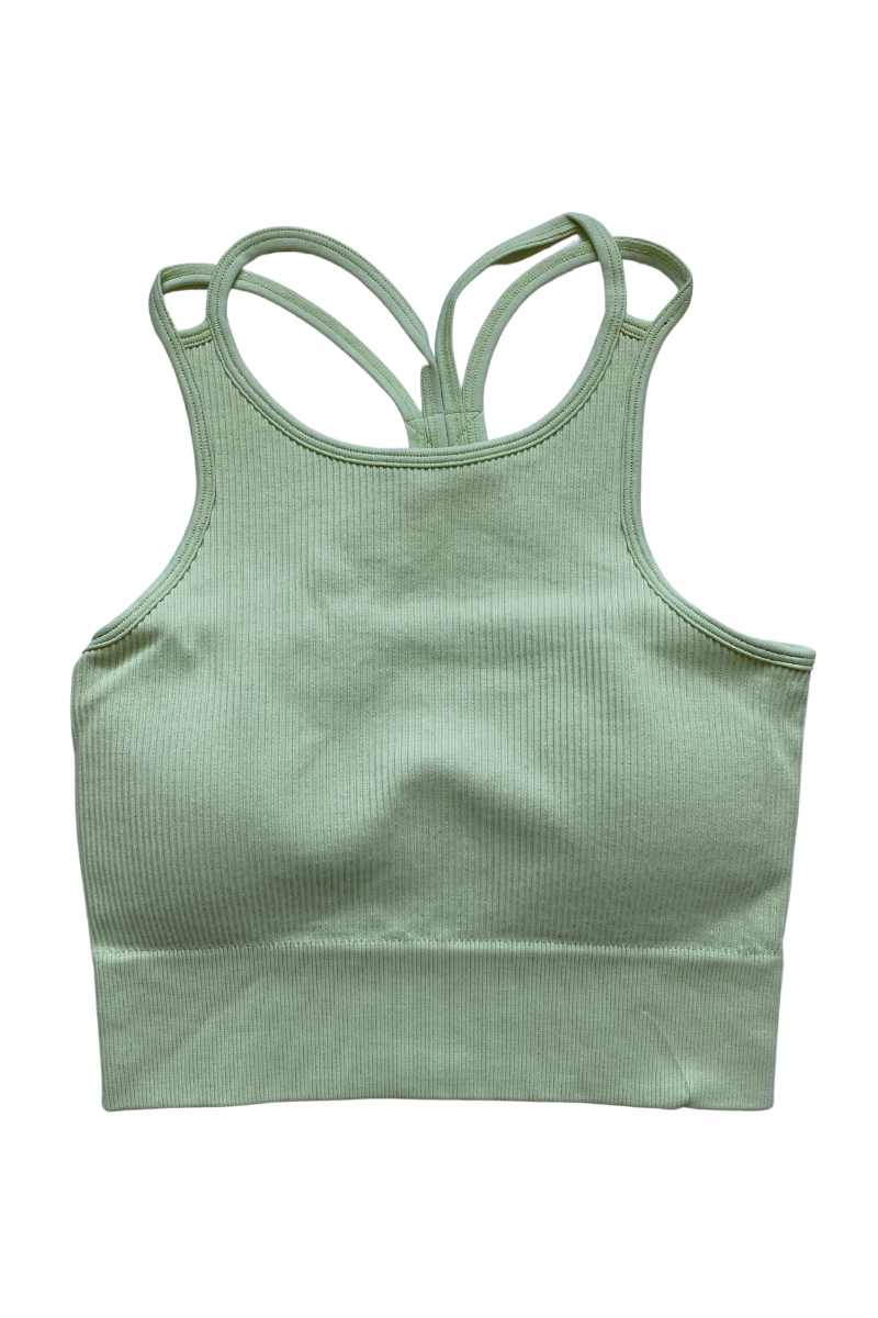 Paradise Racer Sports Bra | Lime