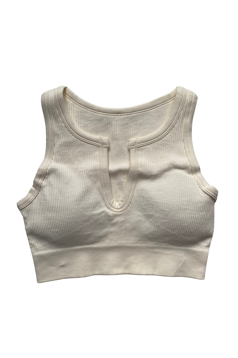 Luxe Sports Bra 2.0 | V Shape - Ivory