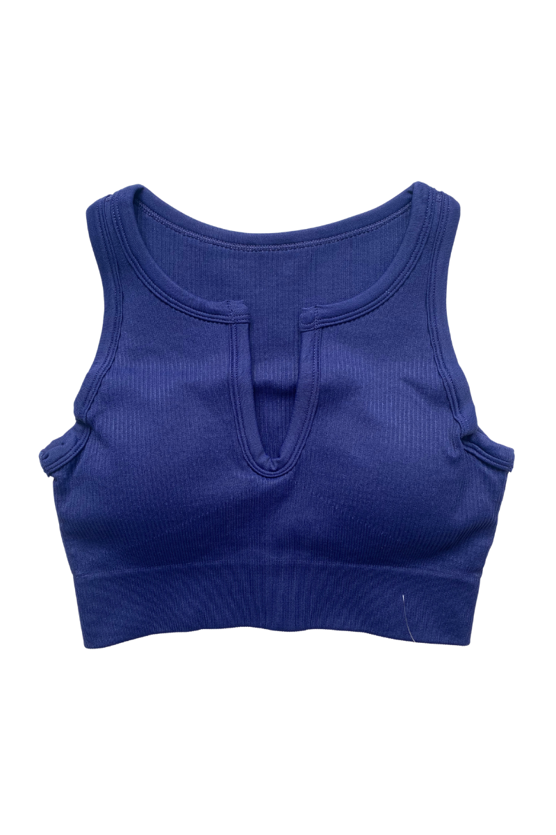 Luxe Sports Bra 2.0 | V Shape - Navy Blue