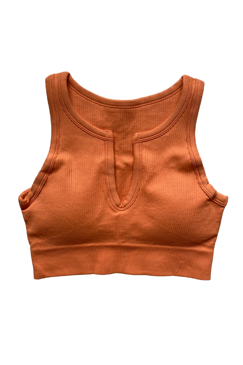 Luxe Sports Bra 2.0 | V Shape - Pumpkin