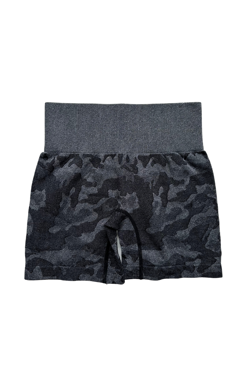 Camo Seamless Shorts | Black