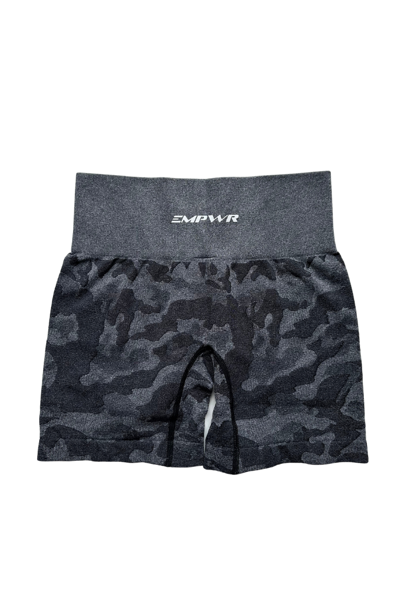 Camo Seamless Shorts | Black