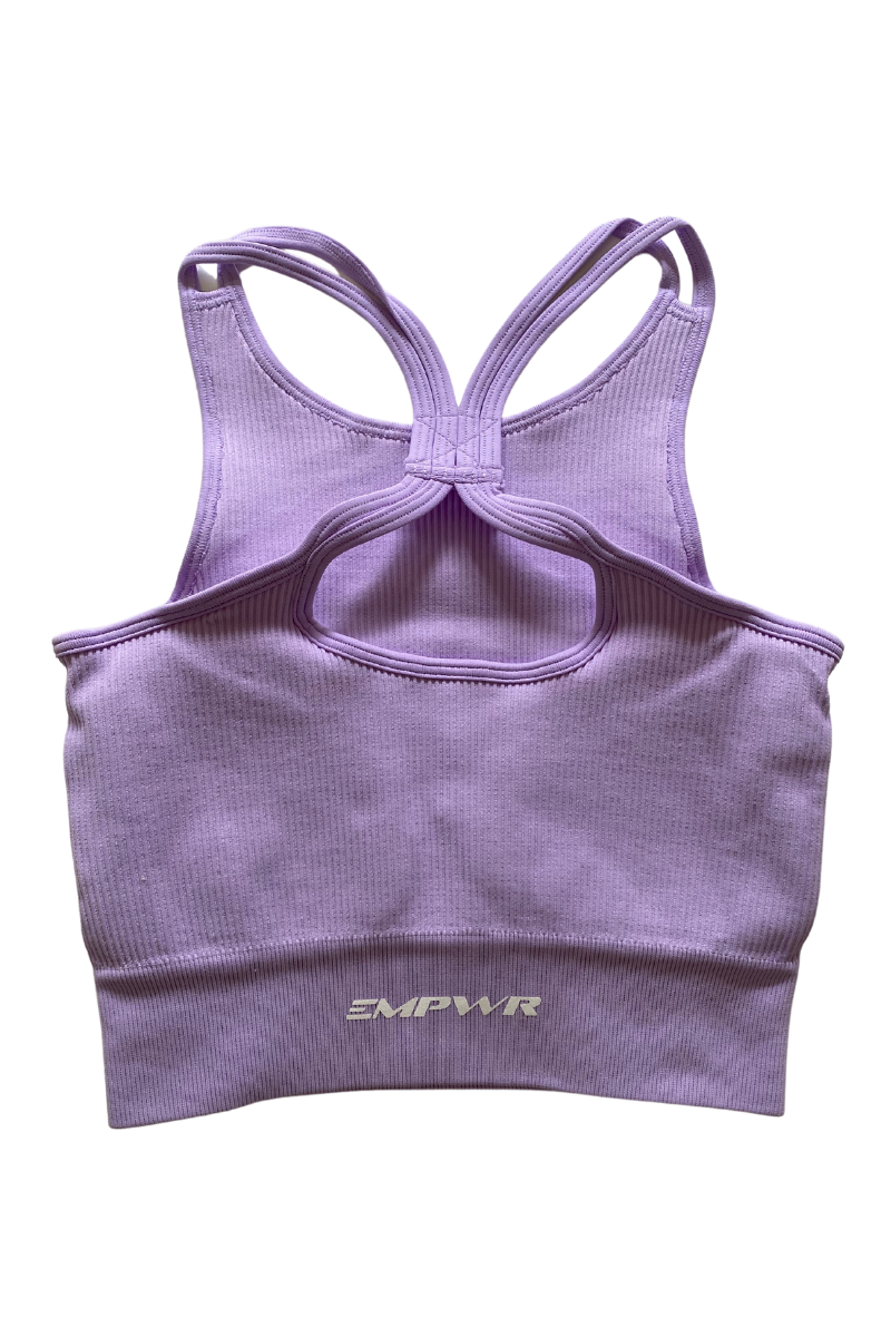 Paradise Racer Sports Bra | Lilac